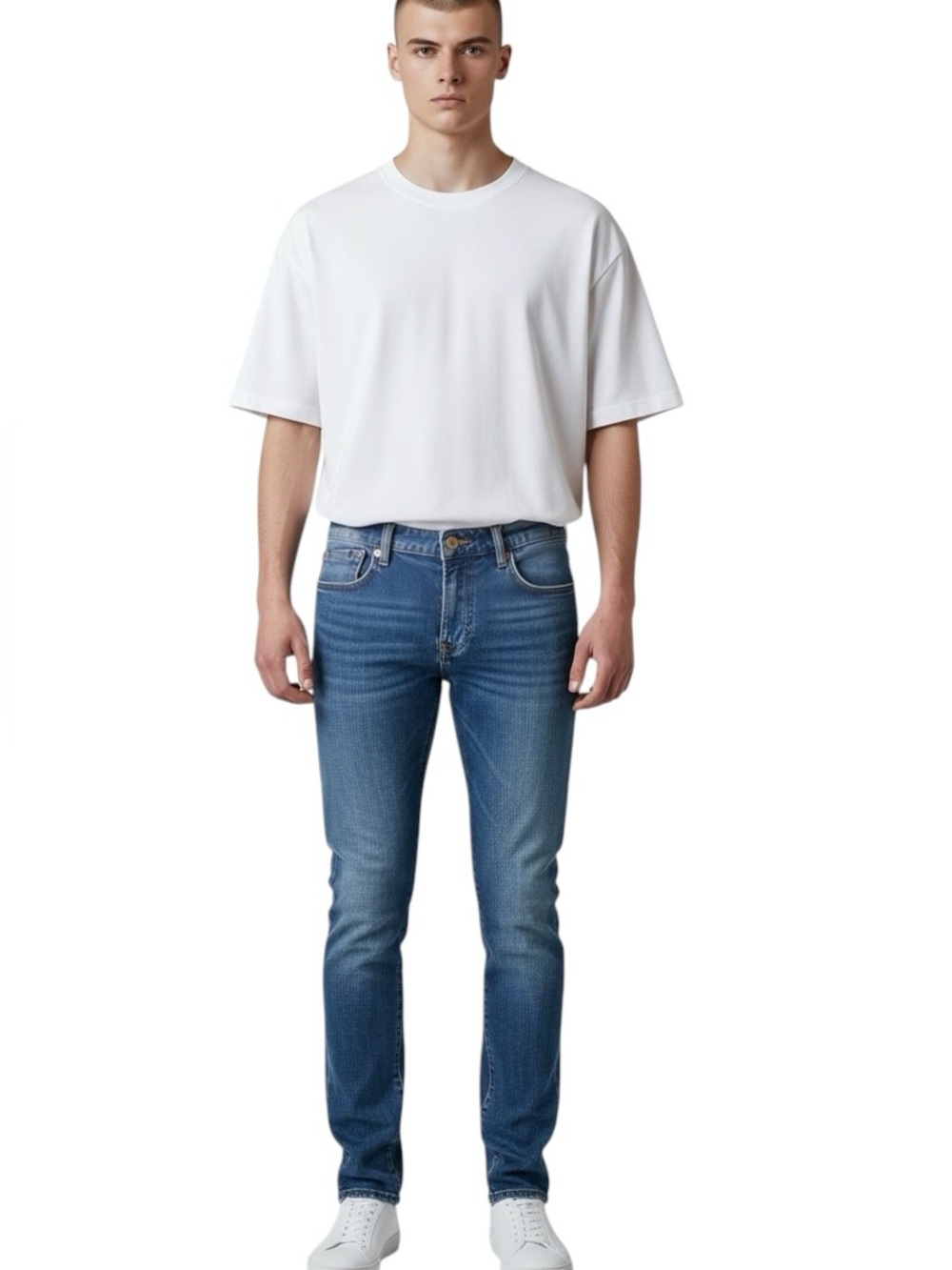 Scotch & Soda Men’s Skim Blue Jeans. Skinny Slightly Distressed Sz. 32/34